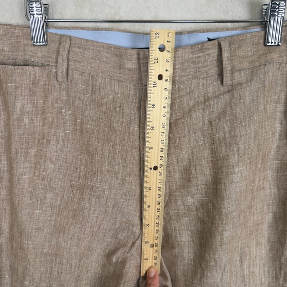 Banana Republic Classic Fit Linen Blend Dress Pants Tan Mens 35/32 Old‎ Money - Picture 5 of 10